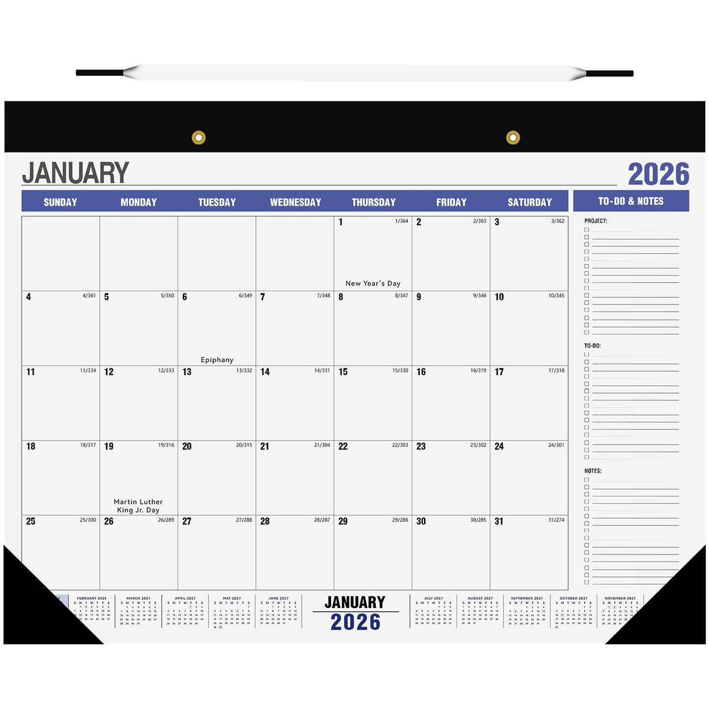 Desk Calendar 2026,18 Months Wall Calendar 2026 From Jan 2026 to Jun 2027,Large Desk Calendar 2026-2027 with To-do List,22x17,Desktop Calendar for Home and Office