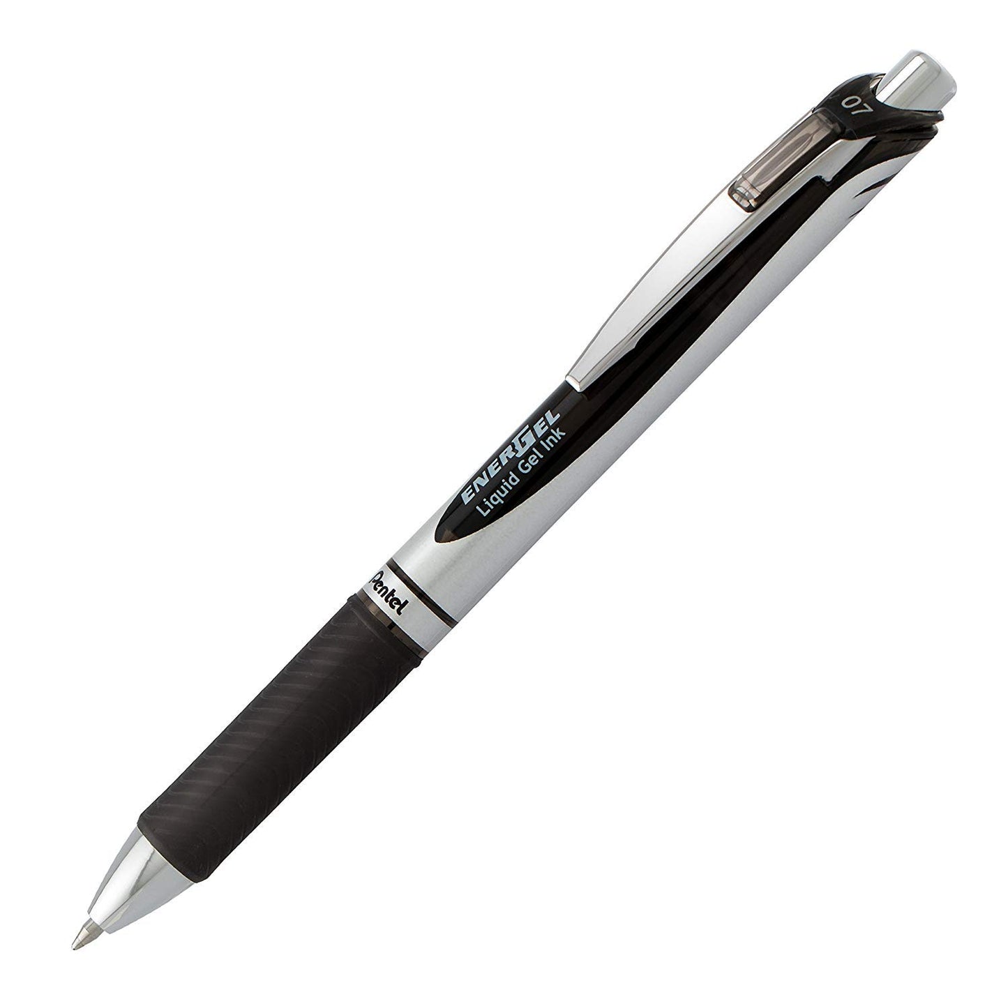 Pentel Energel 0.7 mm Rtx Retractable, 6 Black & 6 Blue Ink Pens Metal Tip, Medium Point Energel Liquid Gel Ink Pens 0.7 mm. Pack of 12