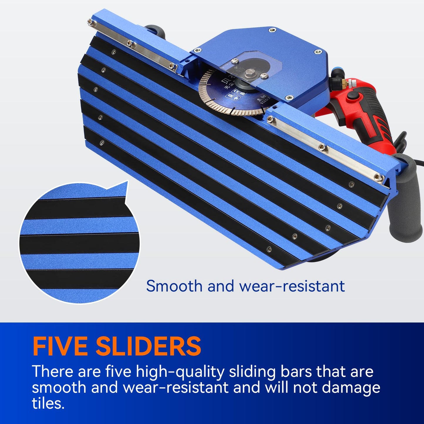 Electric 45 Degree Tile Chamfering Tool Professional Tile Bevel Cutter with 1400W High Strength Tile Chamfering Machine with 110V 4m Hose.Spraying System for Large Format Tile Ceramic Porcelain