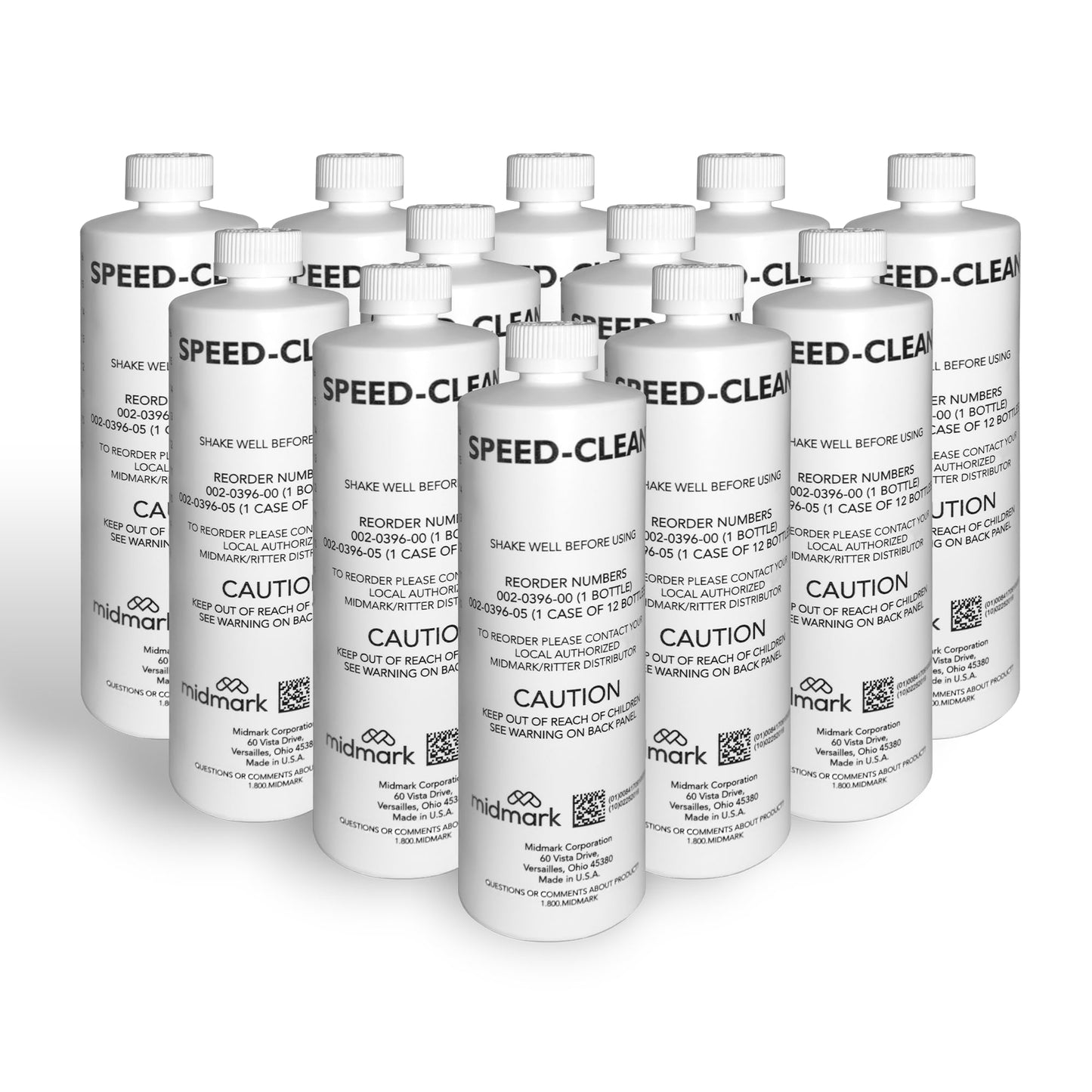 Midmark 002-0396-05 SpeedClean Solution – Autoclave and Sterilizer Cleaner for M9 and M11 (Midmark and Ritter Models), Case of 12 Bottles