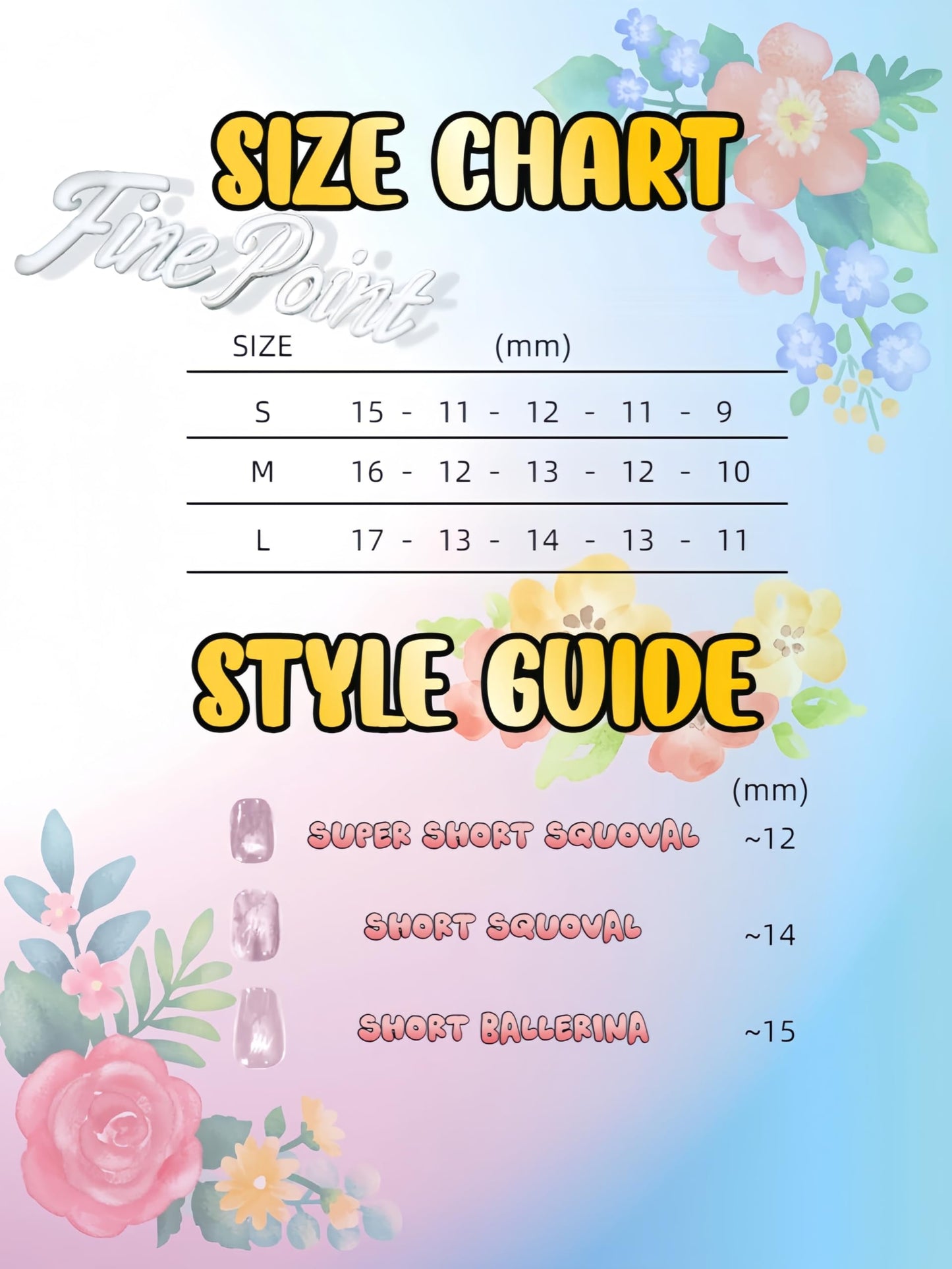 Fine Point Handmade Press On Nails, 10pcs Short Ballerina Square, Gallery Pop Polka Dot Mix Print, Reusable Glue On False Nails (Size Medium)