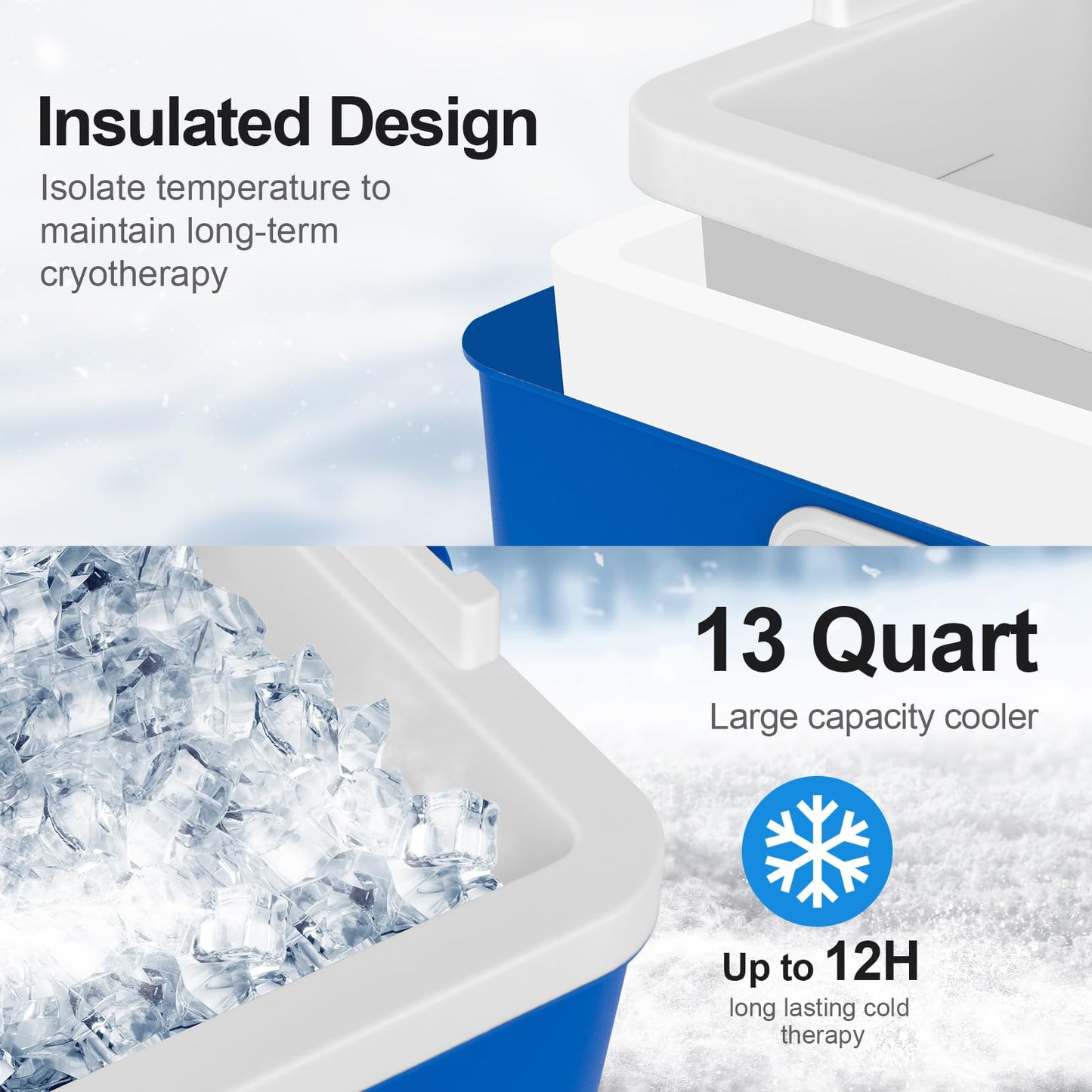 Ice Machine for Knee After Surgery, 13 Quarts Time Circulate Cold Therapy Machine for Post-Surgery Pain Relief, Swelling Sprain Home Cryotherapy System