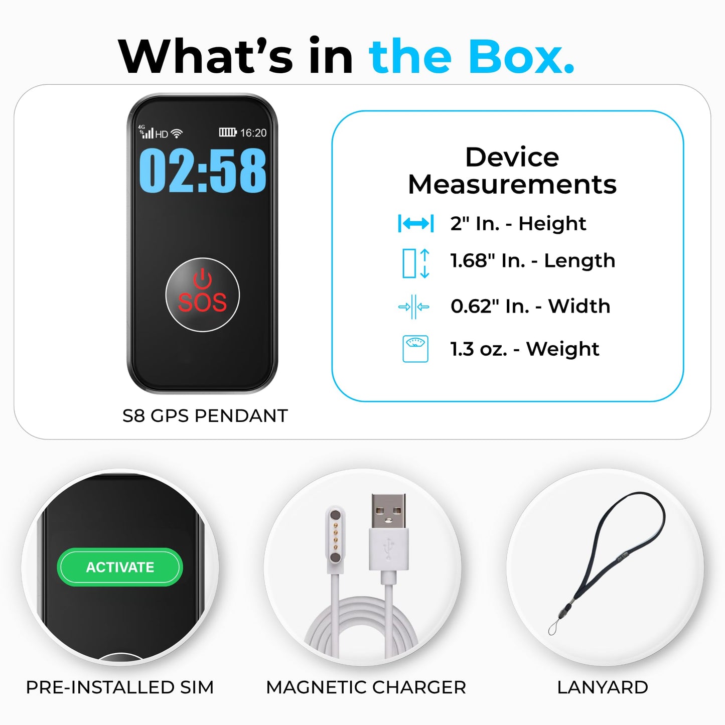 SecuLife New 2026 Fall Alert Device, Medical Alert Pendant with for Seniors, SOS Call, GPS Tracking ā Wearable Emergency Necklace for Elderly, Waterproof, 2-Way Calling, Panic Button