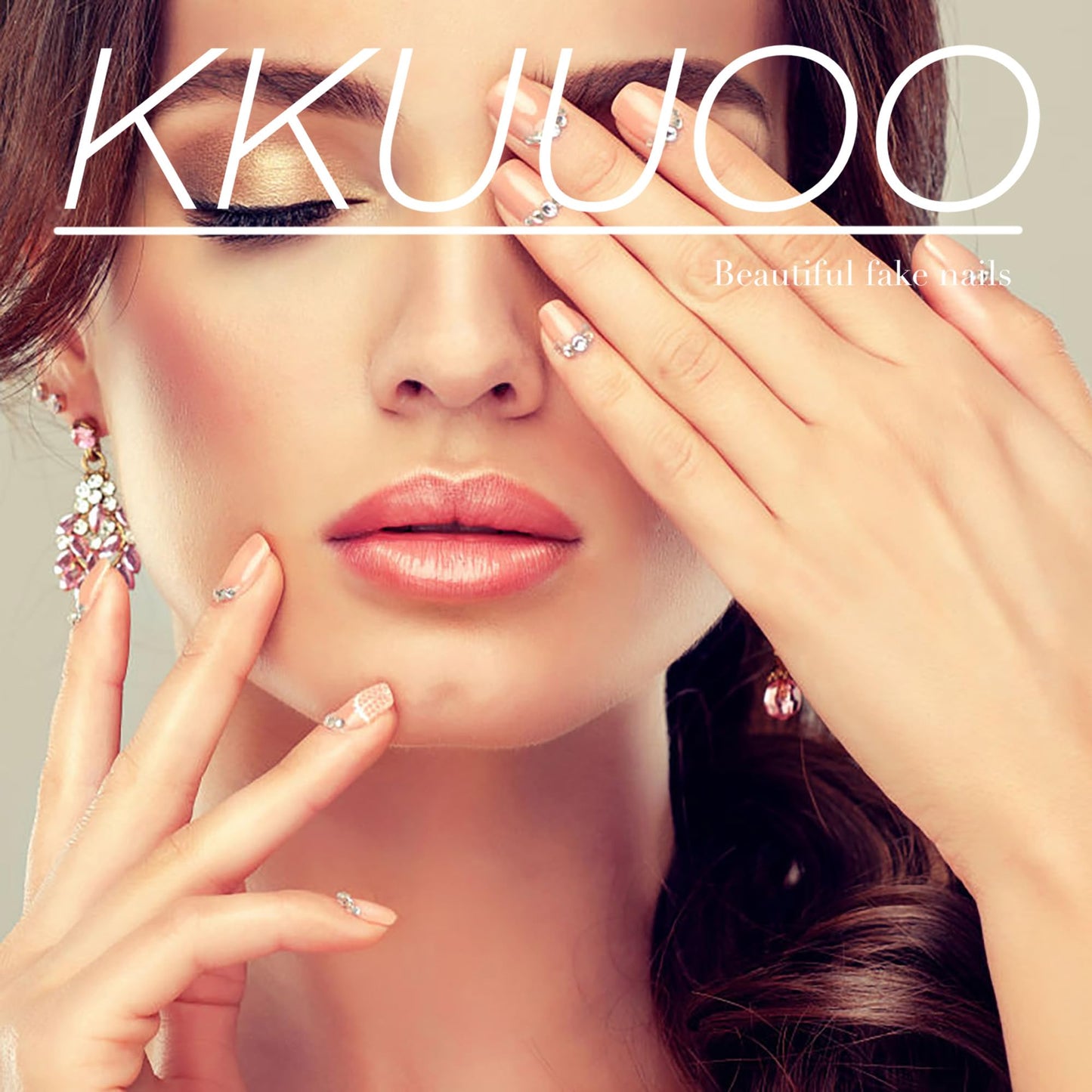 KKUUOO 4 Pack Press on Nails, Long Coffin Fake Nails, Gradient & Glitter Design False Nails, Full Cover Glossy Acrylic Nails, Stick on Nails for Women Girls, 96 Pieces 12 Sizes