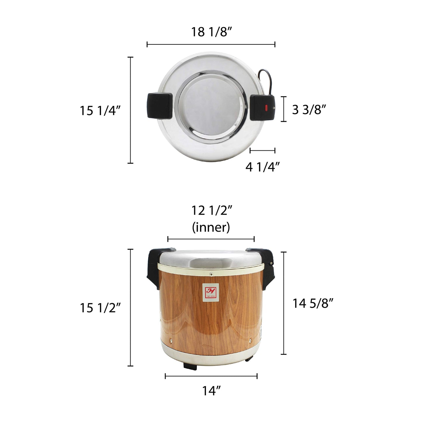 Excellante SEJ21000 Commercial Wood-Grain 50-Cup Rice Warmer
