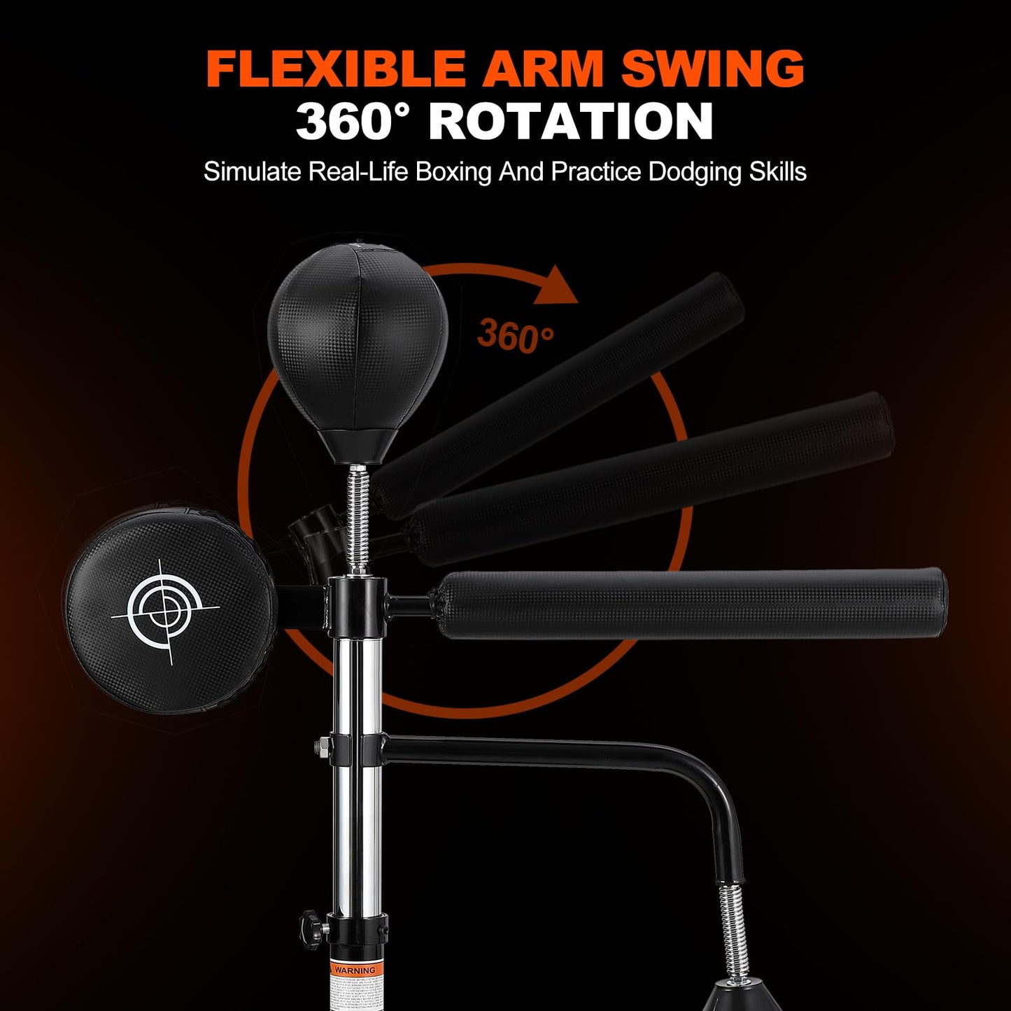 GarveeLife Punching Bag with Stand for Adult with Relax Bar, Speed Bag and Hitting Target, 5 in 1 Heavy Boxing Bag Freestanding, Kickboxing Bag Adjustable Height