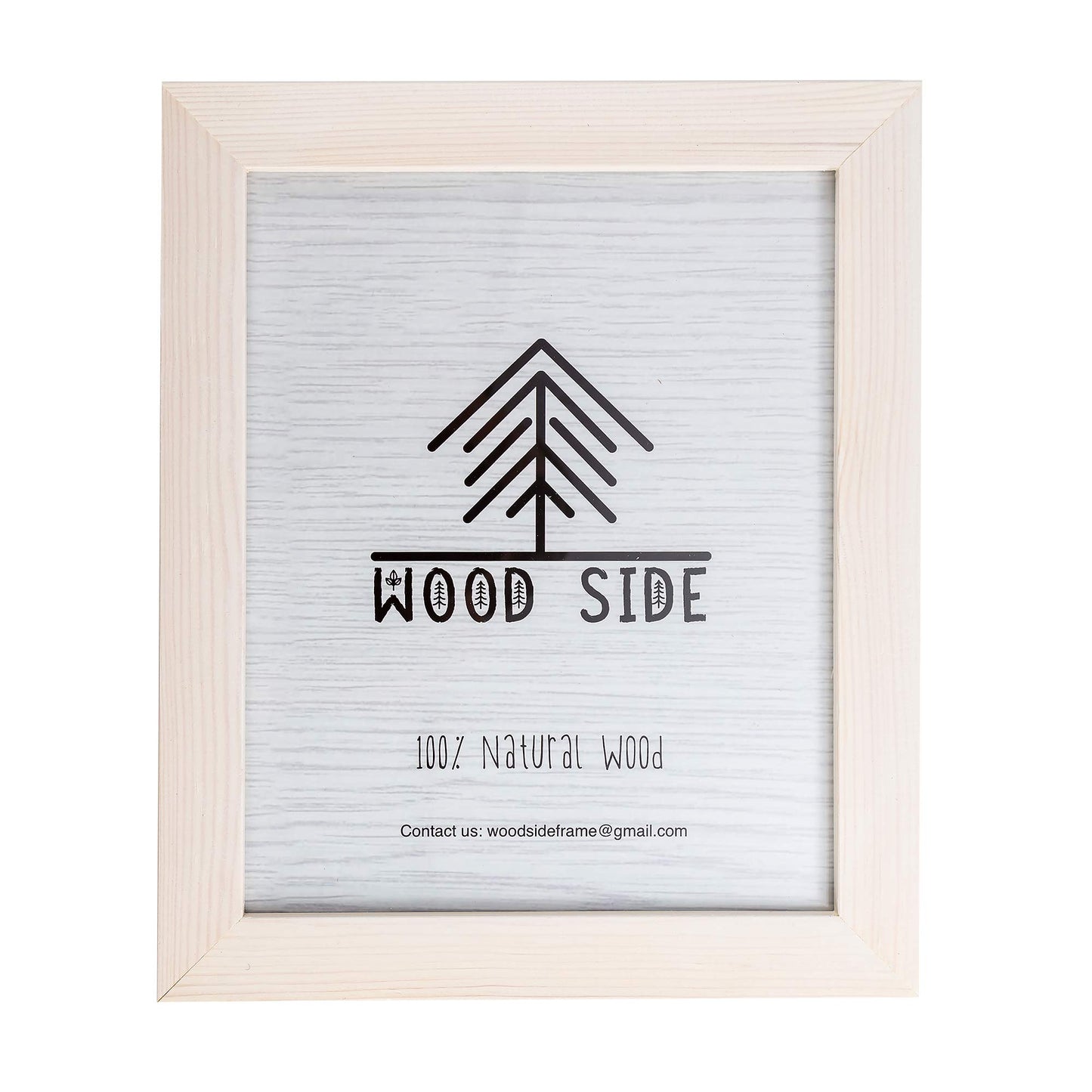 Rustic Wooden Picture Frames 8x10 - White - Set of 2-100% Natural Eco Solid Wood and High Definition Real Glass for Wall Mounting Photo Frame
