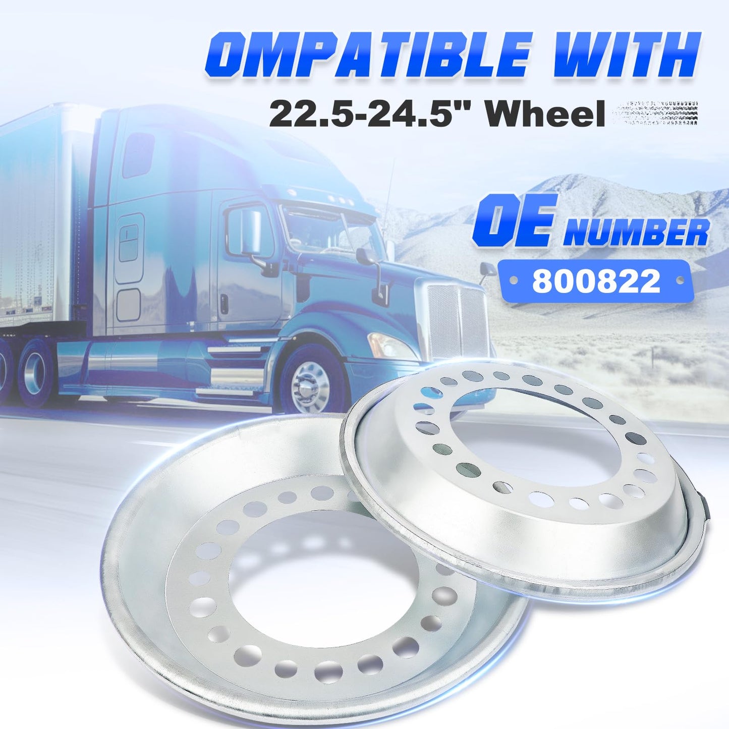 Fexhull 800-822 Wheel Balancers Fit for 22.5-24.5" Wheel, 2Pcs of Steer Auto Wheel Balancer, Steer Wheel Automatic Balancers for Heavy Duty Trucks