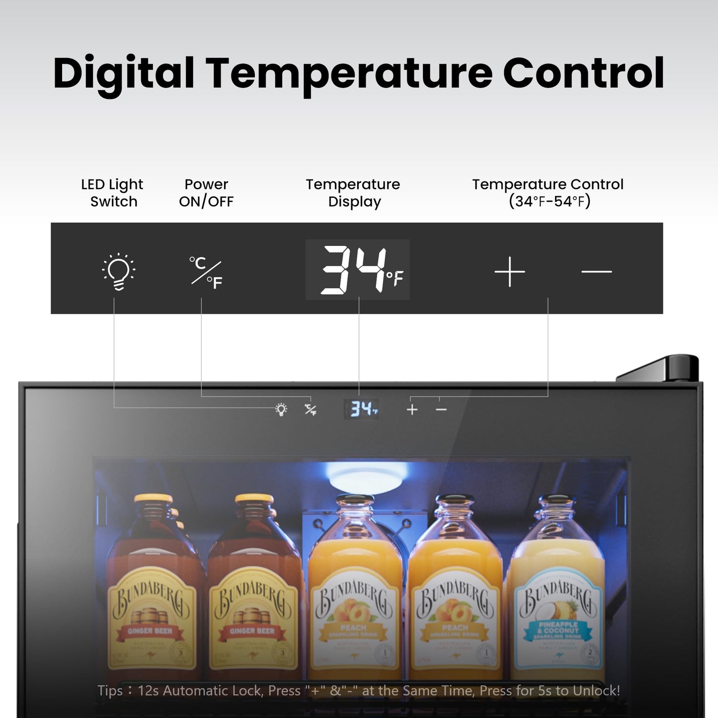 Yeego Beverage Refrigerator Cooler, 130 Cans Mini Fridge with Glass Door Beverage Fridge with Adjustable Shelves for Soda Beer or Wine, Beverage Cooler with Digital Temperature Control for Home Office