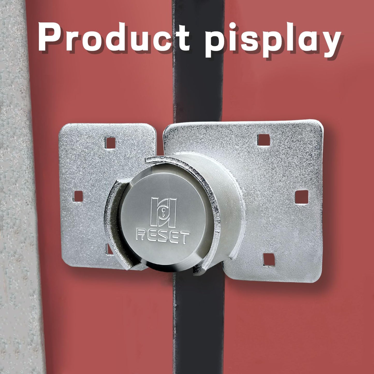 RESET-903 2 Pack Keyed Alike Puck Locks, 2-7/8" Hidden Shackle Padlocks with Keys, Heavy Duty Aluminum Alloy Body & Stainless Steel Shackle, Trailer Door Lock for Vans, Containers, Gates