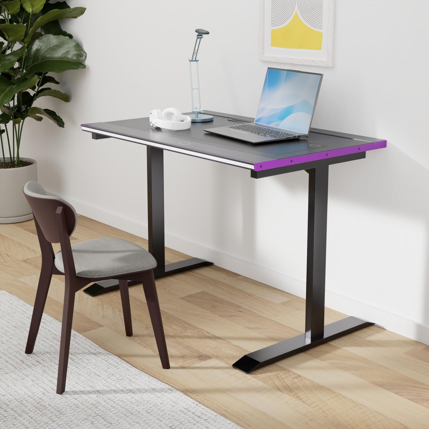 Cooler Master GD120 A1 ARGB 30th Anniversary PC Gaming Desk, Ambient ARGB, Water-Repellent Mousepad, 220lbs Weight Support, 3 Height Levels, Cable Management Tray, 47.2Dx29.5W Workstation|Home Office