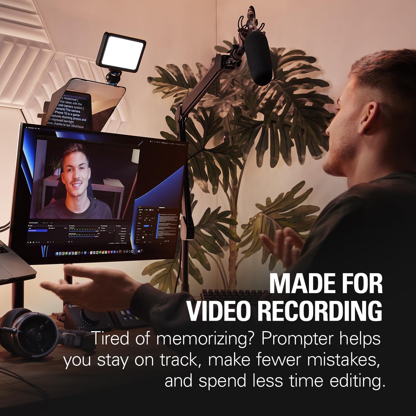 Elgato Prompter Camera Set - Premium Teleprompter with Full HD Webcam, HDR Enabled, Perfect for Streaming, Presenting, Video Calls, Compatible with OBS, Zoom, Teams, and More, Works with PC/Mac