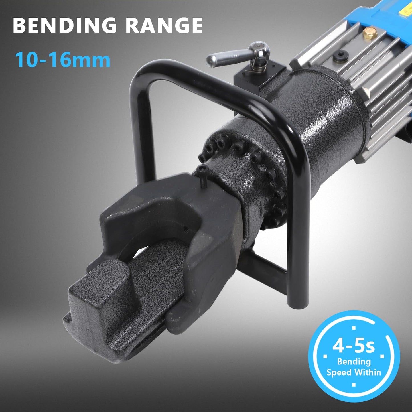 1400W Electric Rebar Bender 110V Rebar Bender 60Hz Hydraulic Rebar Bending Machine for Rebar Medium Magnetic Steel Low-Carbon Steel Round Steel Bend Range 5/32’’ to 5/8’’ Bend Speed 4-5S