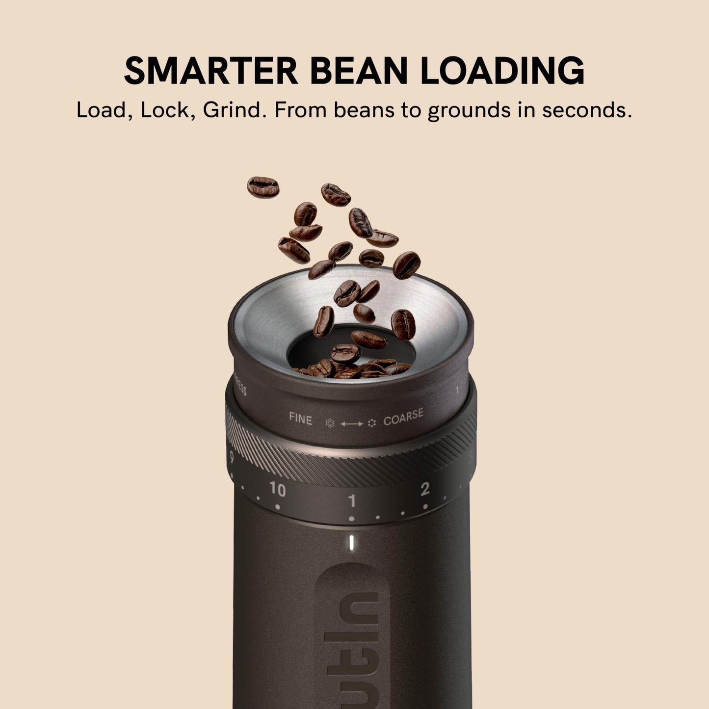 OutIn Mino with Fino, Portable Electric Espresso Machine with Portable Electric Coffee Grinder (White & Brown)