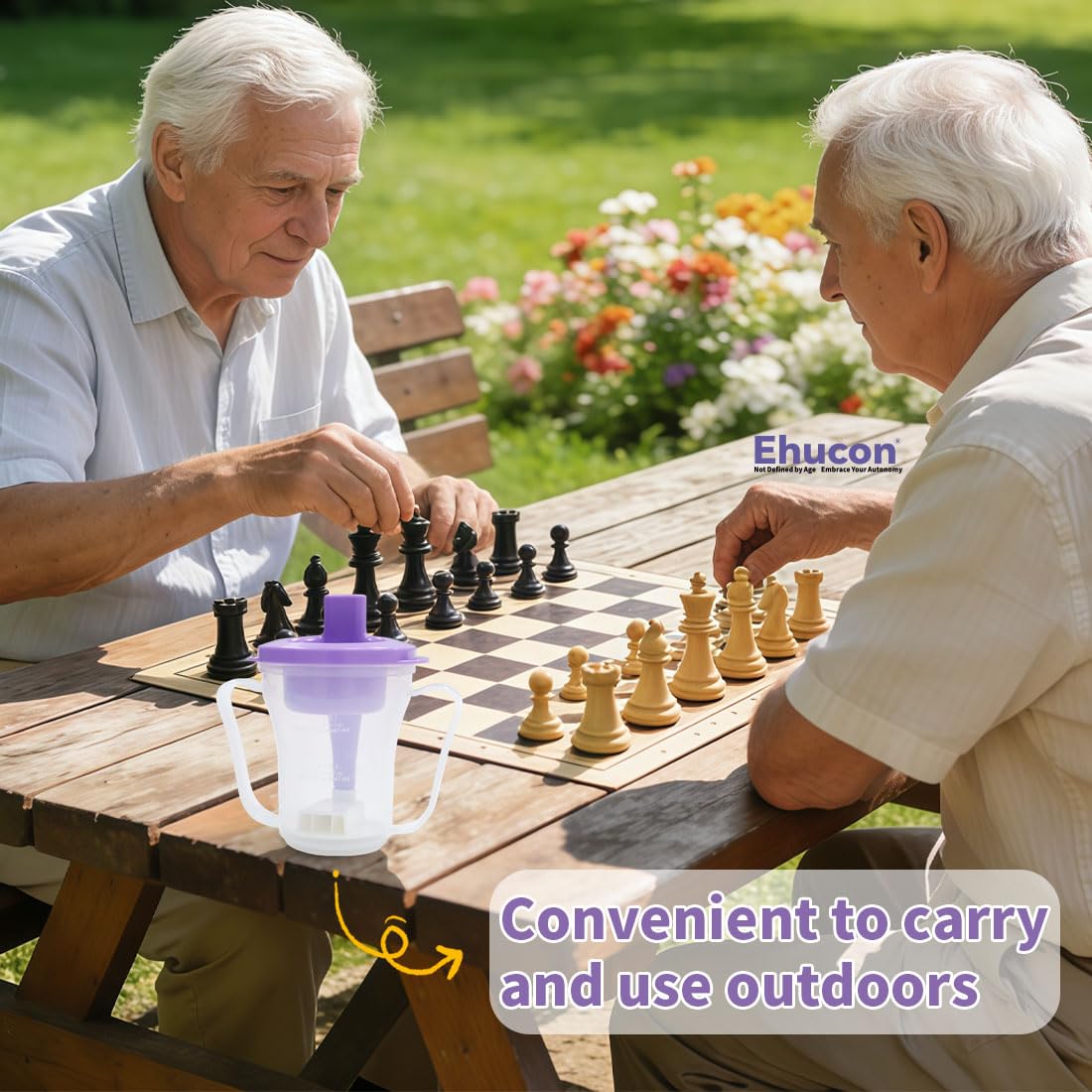 EZSLINGGLIDE Dysphagia Regulating Drinking Cup – Spill-Proof Adaptive Cup for Adults with Swallowing Difficulties, Elderly, Parkinson’s & Dementia Patients (Purple-Pack of 1 Count)