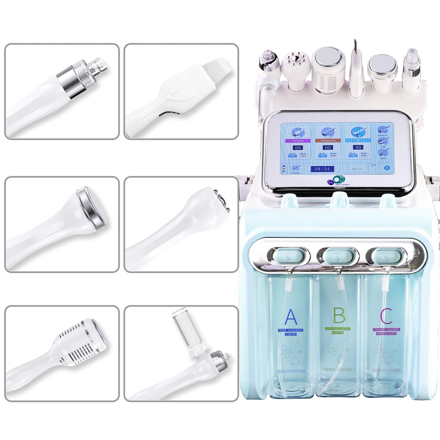 Hydrogen Oxygen Facial Care Machine Professional 6 in 1 Machine, Face Skin Care Devices for Home Beauty Salon