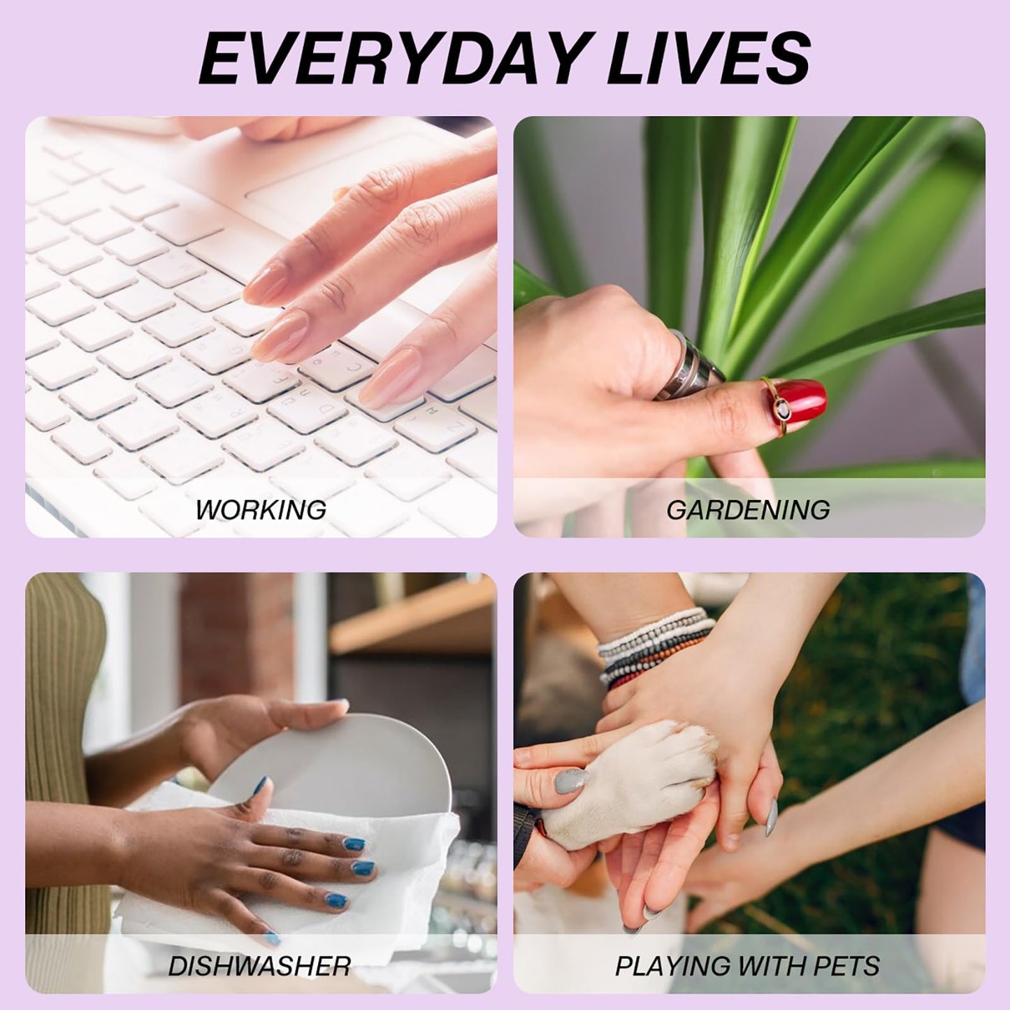10 Pcs Handmade Acrylic Press on Nails Long Stiletto Fake Nails with Design 3D Flower False Nails Leopard Print French Tip Artificial Stick on Nails for Women Wedding Manicure - Size M