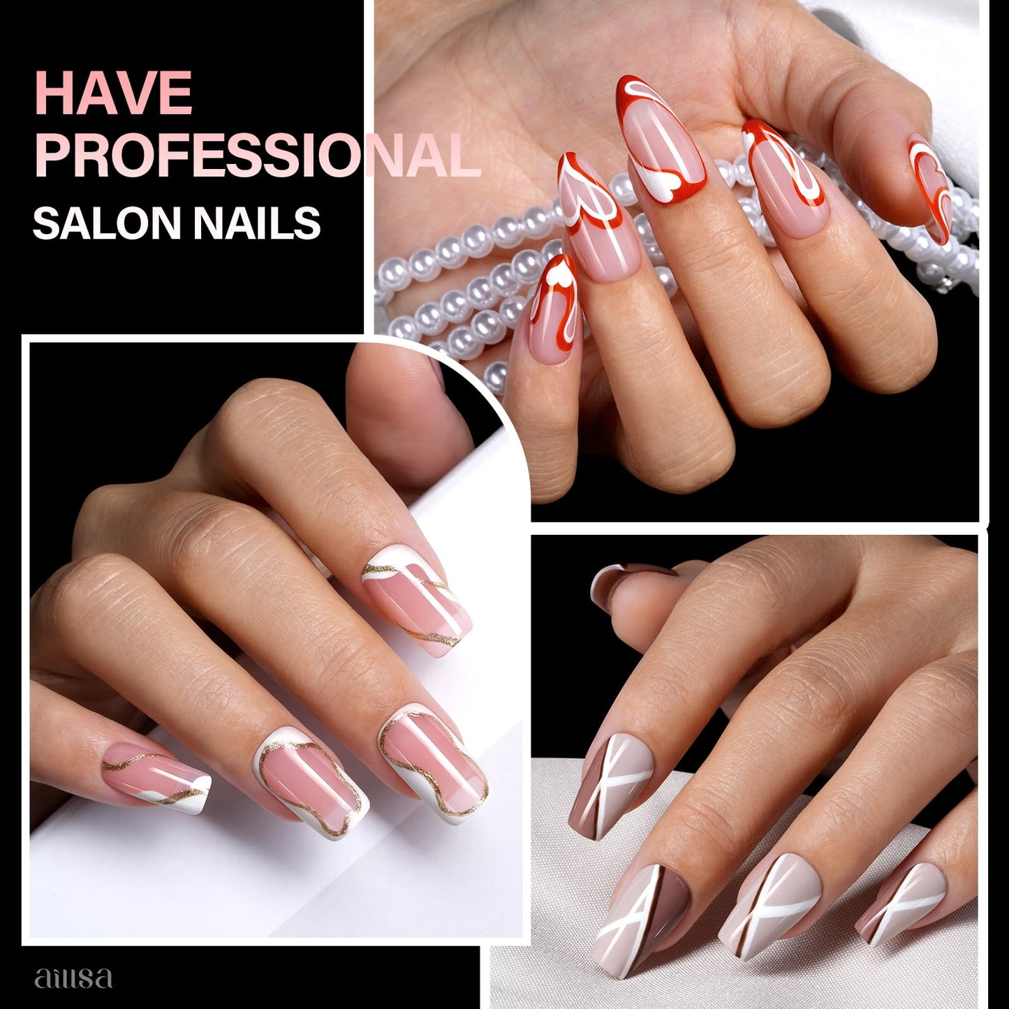 AILLSA Extra Short Square Nail Tips - 15 Sizes 120pcs Half Matte False Nail Tips Pre-shaped Short Nails Tips, Acrylic Fake Press on Gelly Tips for Gift
