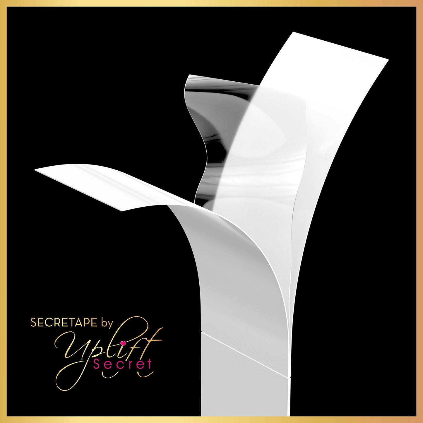 Uplift Secret Fashion Clothing Tape Double Sided - Clear Tape for Clothes, Body, and All Skin Shades (100 Strips)