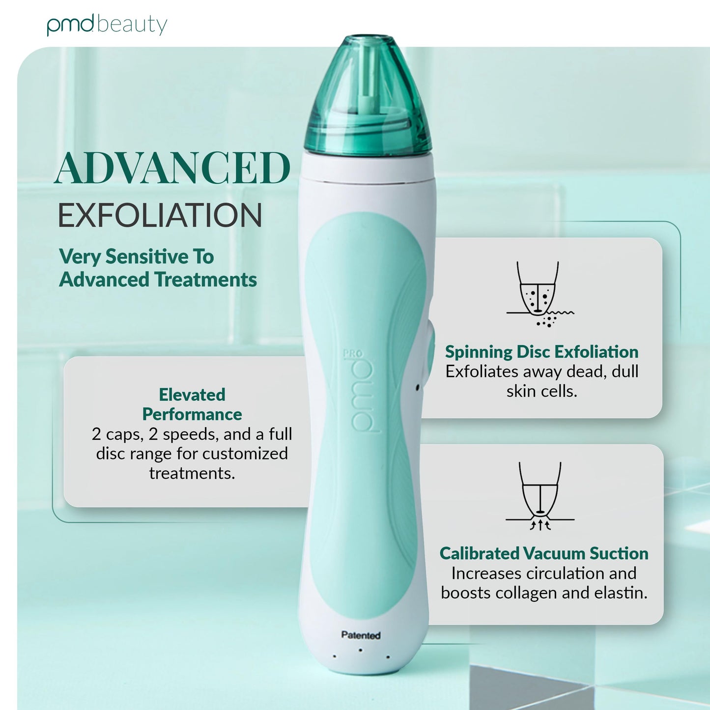 PMD Personal Microderm Pro - At-Home Microdermabrasion Machine with Kit for Face & Body - Exfoliating Crystals and Vacuum Suction for Fresh and Radiant Skin - High & Low Speed Options