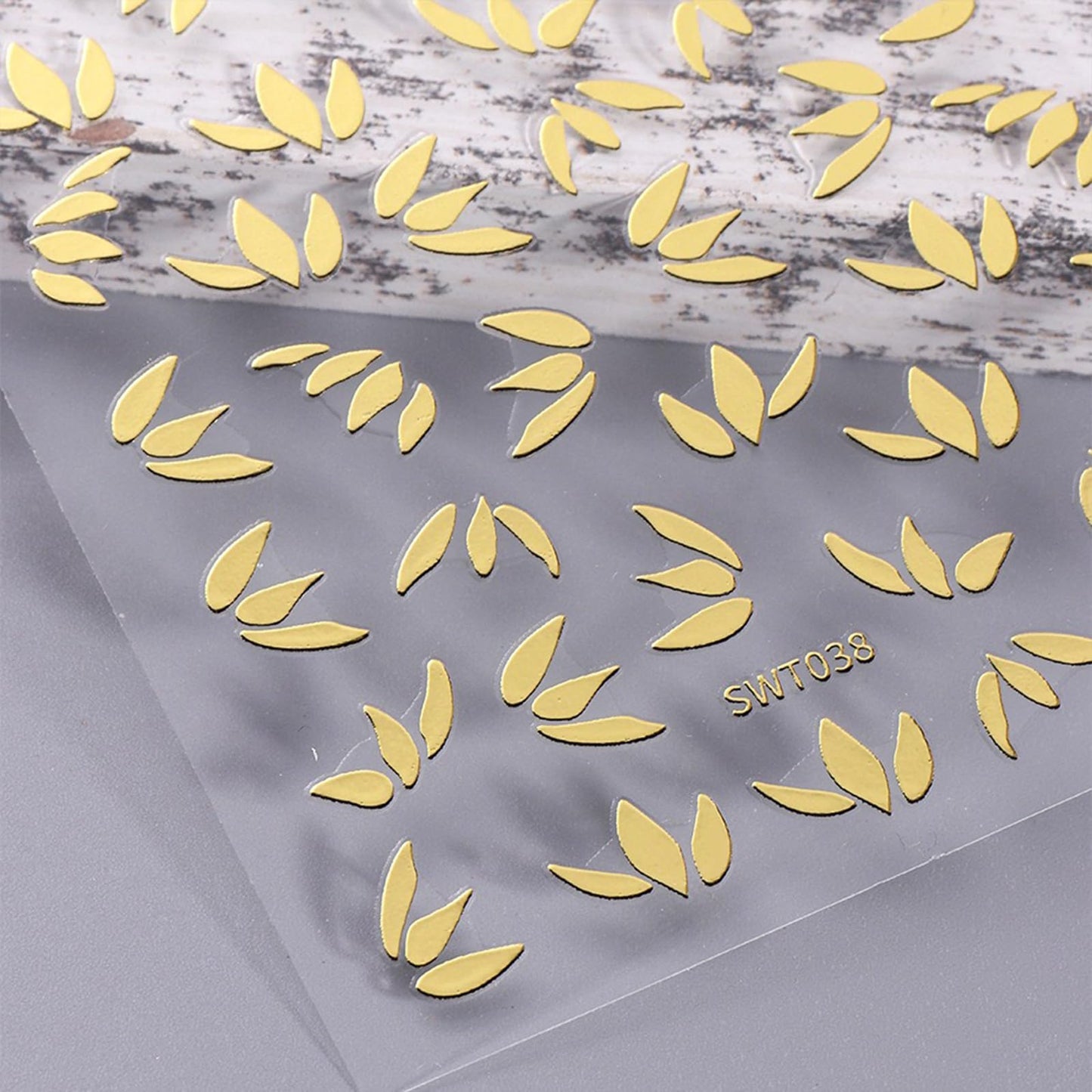 8pcs Gold Flower Leaf Nail Art Stickers 3D Self-Adhesive Metallic Nail Decals Floral Butterfly Nail Art Supplies Rose Gold Silver Petal Leaves Designs DIY Acrylic Nail Decorations for Women