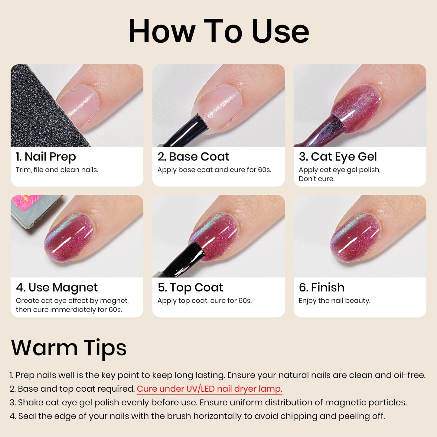 MIZHSE Cat Eye Gel Nail Polish, Gemstone Series Magnetic Gel Polish Set with Magnet Stick, Colorful Crystal Glassy Cateye Effect Soak Off Nail Art Gift for Women