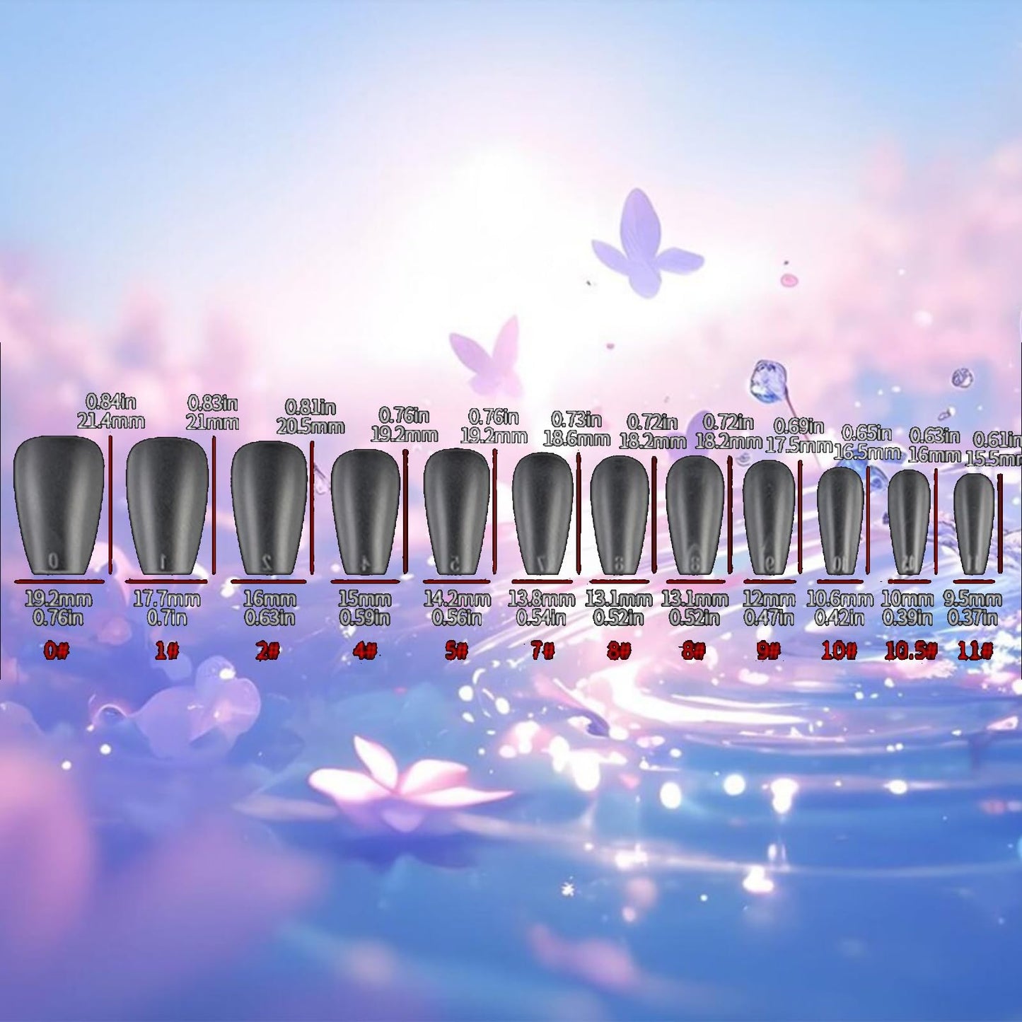 24Pcs French Tips Press on Nails Glossy Purple Glitter Medium Coffin False Nail Rhinestones Acrylic Full Cover Fake Nails Curve Gel Glue on Fingernails Sequin Stick on Nail for Holiday Manicure Art