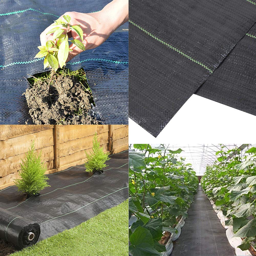 Petgrow Heavy Duty Weed Barrier Landscape Fabric for Outdoor Gardens, Non Woven Weed Blockr Fabric - Garden Landscaping Fabric Roll - Weed Control Fabric in Rolls(4FTx100FT)