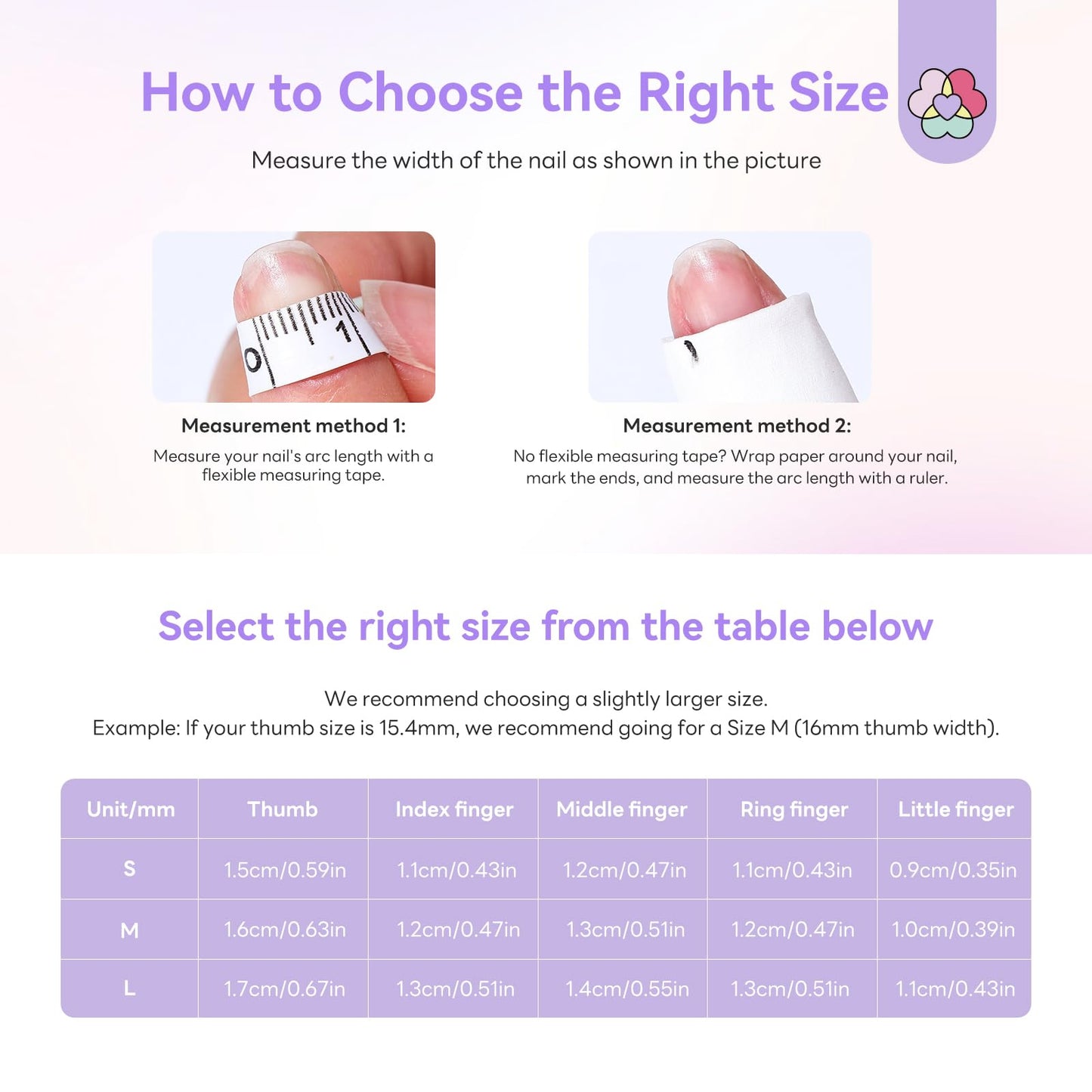 SAVILAND Handmade 3D Press on Nails Kit: Instant Transformation Press on Nails Long Lasting with Nail Glue Nail Adhesive Tabs 10Pcs Flower Fairyland Nail Tips No U V Need (Size M/S)