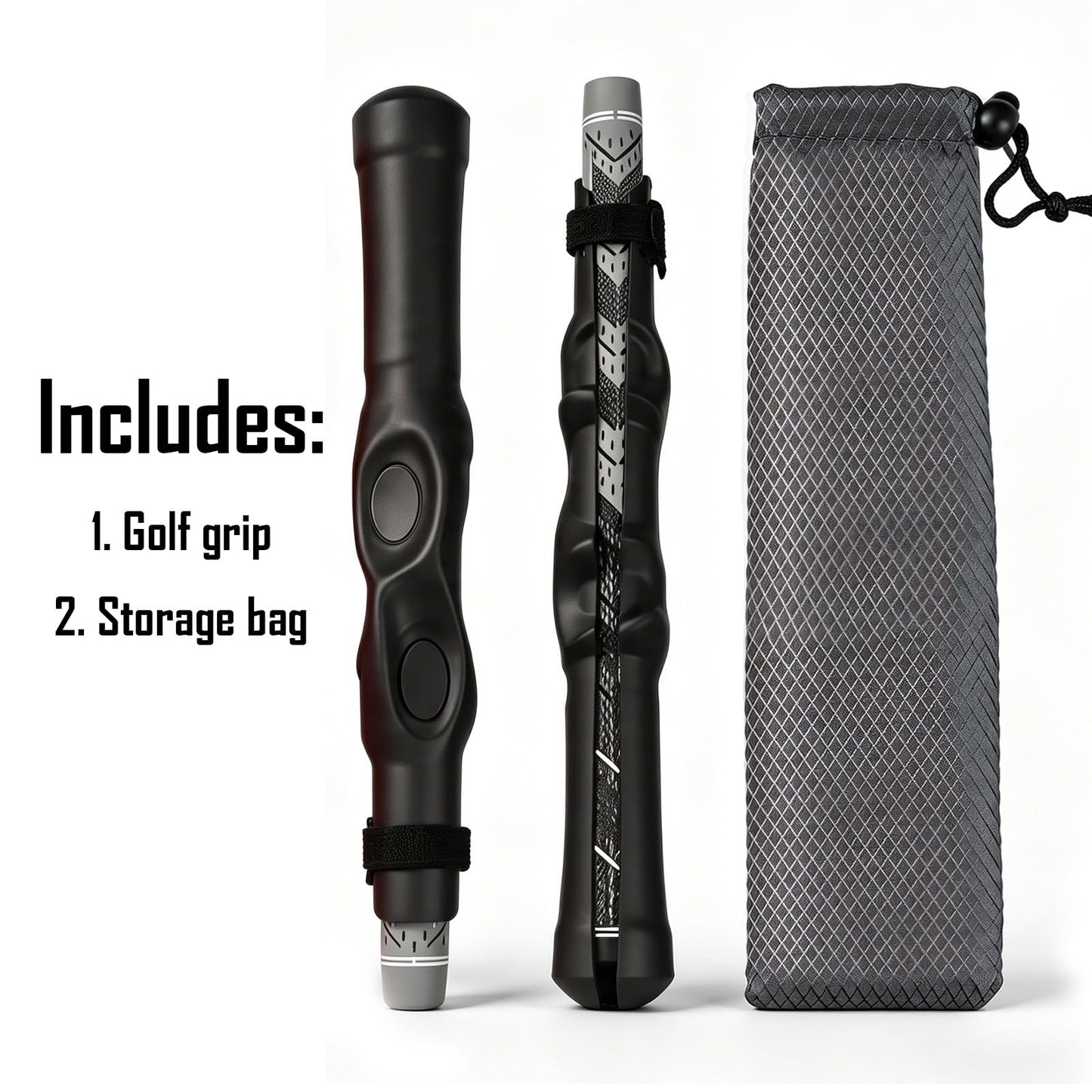 Golf Grip Training Aid Swing Posture Corrector, Improve Swing Rhythm & Consistency, Golf Hand Position Practice Trainer, Perfect Golf Gift for Men Women, Ideal Present for Him Her Golfer Lovers(Black)