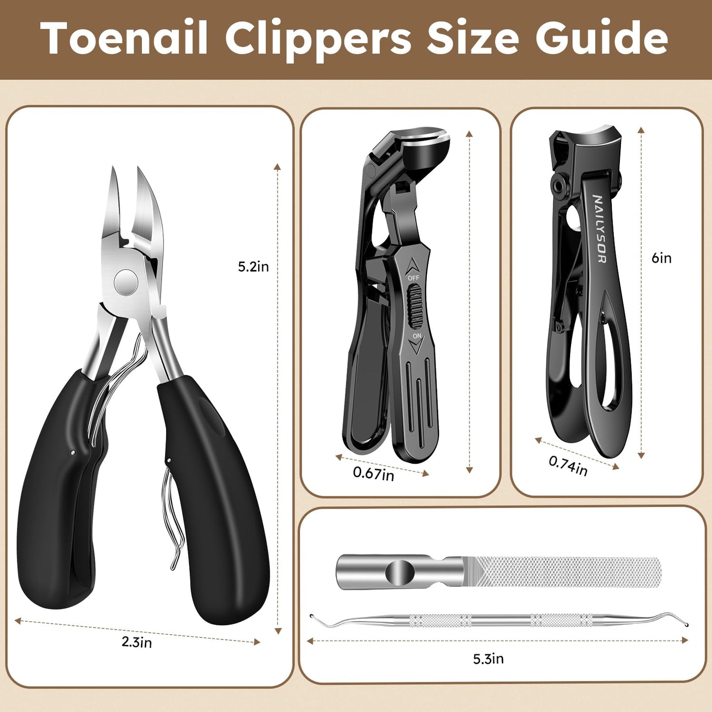 Upgrade Ultra Wide Jaw Opening Nail Clippers for Thick Nails, Long Handled Toenail Clippers for Seniors Thick Toenails, Large Angled Head Sharp Cutters, Fingernail Clippers with Catcher for Men Women