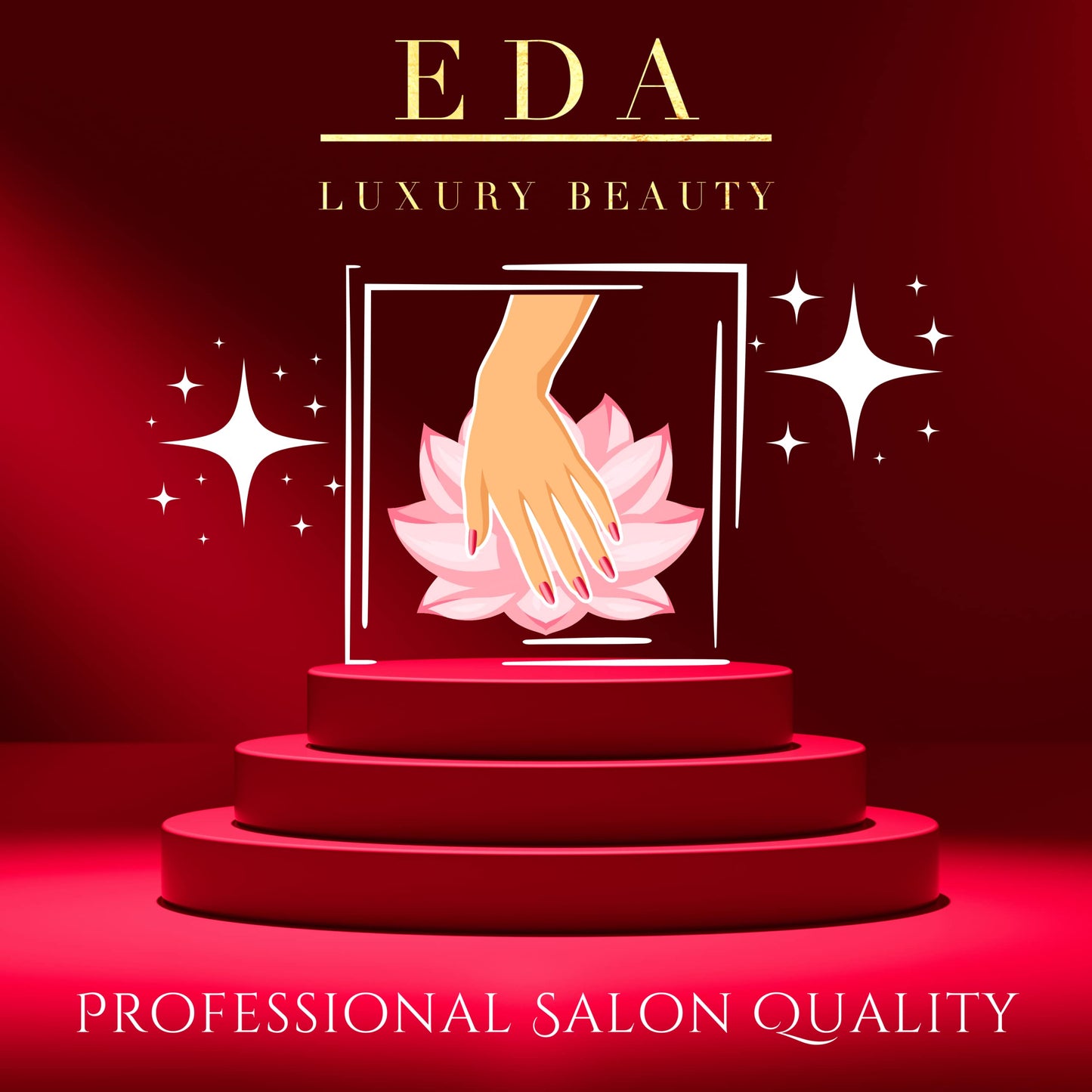 EDA LUXURY BEAUTY NATURAL NUDE PINK LUXE DESIGN Press On Nails Full Cover Acrylic Nail Kit Artificial Nail Tips False Nail...