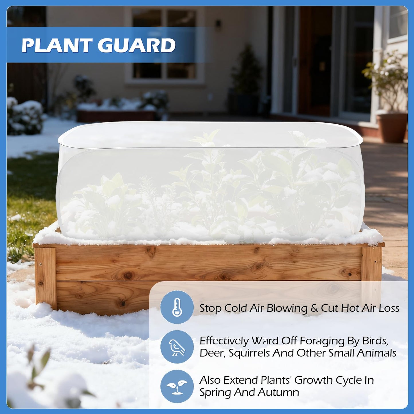 3Pcs Pop-Up Plant Winter Cover, Non-Woven Fabric Shelter with Stakes, Insulated Frost for Garden Beds, Lightweight and Foldable for Shrubs, Vegetables and Small Potted Fruit Trees(3Pcs 39x17x17")