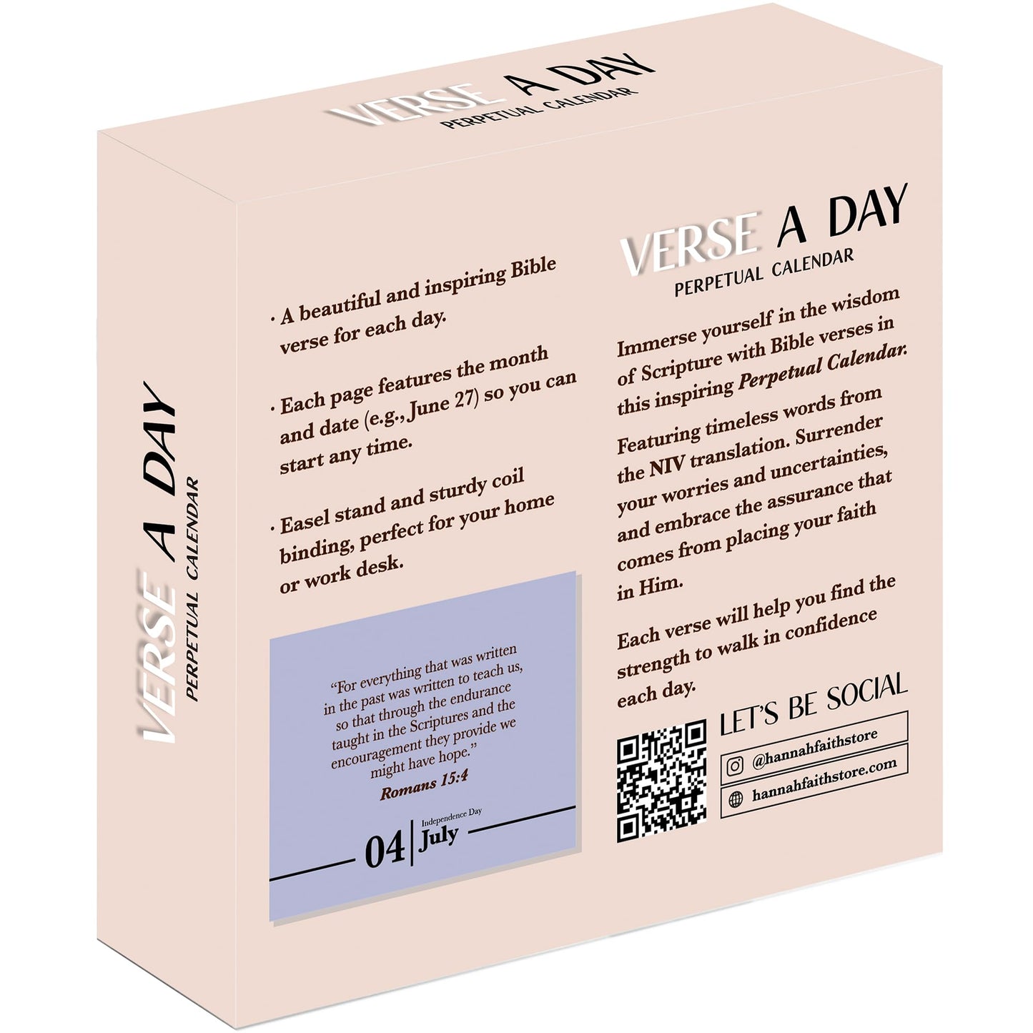 Verse A Day Perpetual Calendar | Enjoy it Year After Year, 365 Christian Verses from the NIV Bible to Inspire Your Daily Devotional, Positive Inspirational Religious Daily Verses for Men & Women