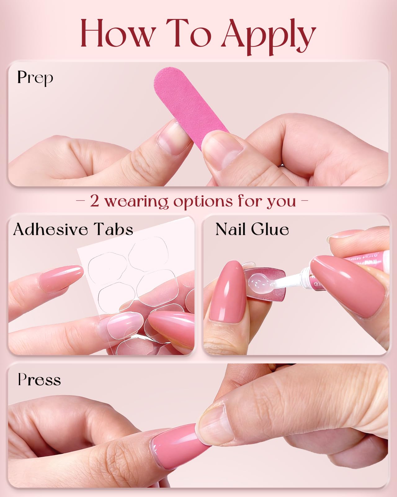 Buleens Valentine’s French Tip Short Almond Press on Nails for Date-Red Cherry Cat Eye Handmade Fake Nail for Women, Stylish outfits Gifts for Girls,15 Sizes, 30 Kits with Glue