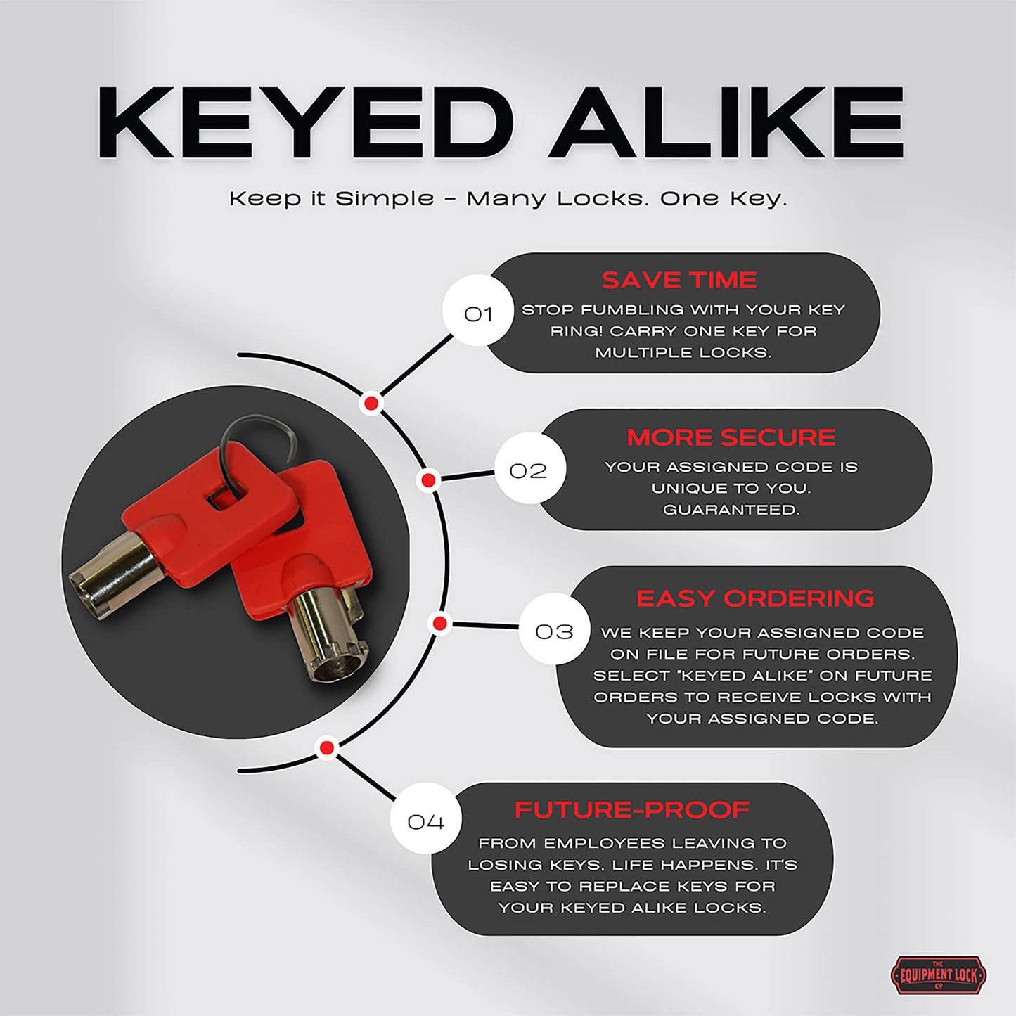 Equipment Lock Cargo Door Lock - Powder Coated Steel, Maximum Security Semi Trailer Door Lock - Semi Truck Accessories and Trailer Security (Keyed Alike)