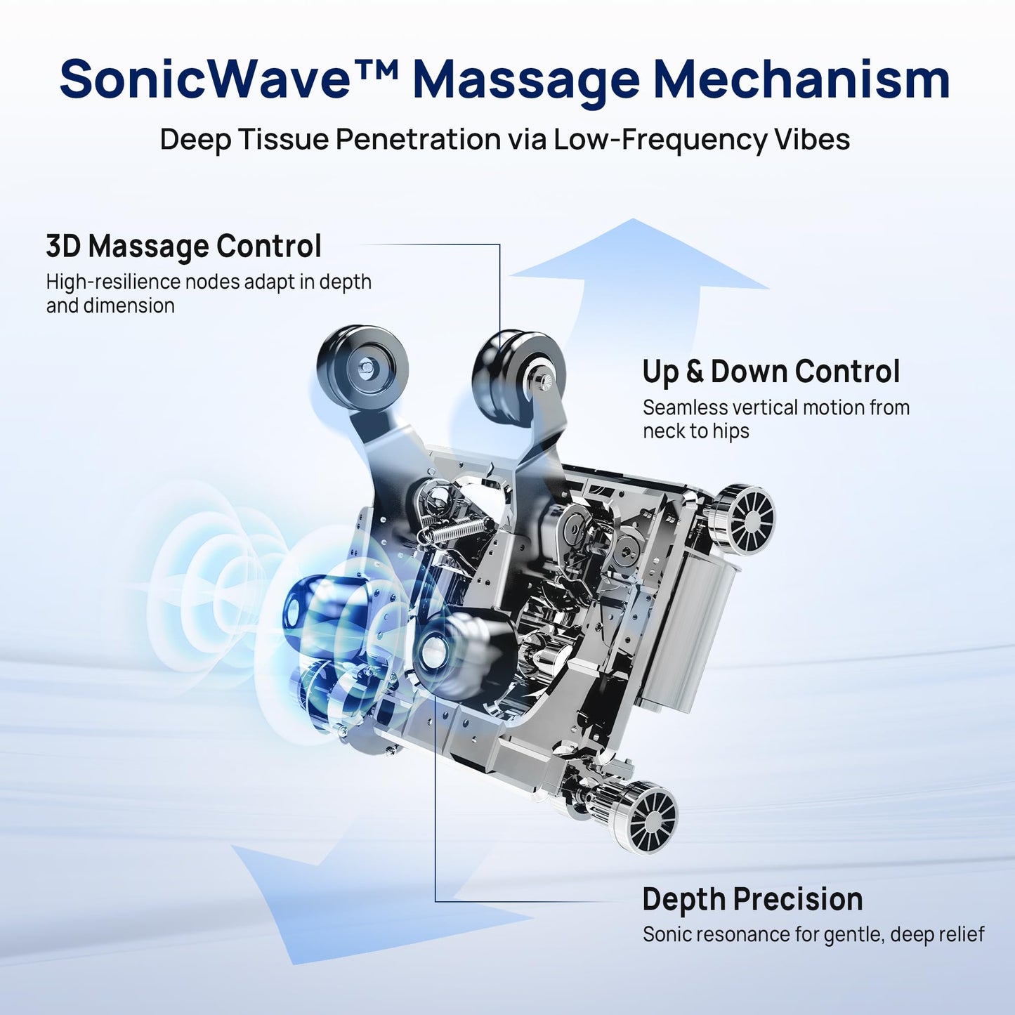 Lifevibe 3D Massage Chair Full Body VibroAcoustic Sonic Wave, SL-Track Zero Gravity Recliner with 25 Auto Modes, Smart Body Scan, Extendable Footrest, Reading Lamp, Black