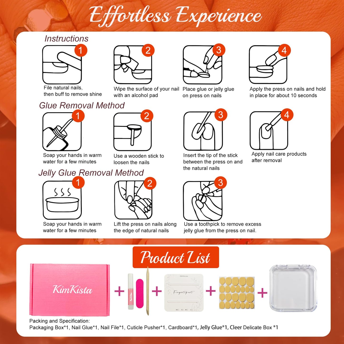 Handmade Acrylic Press On Nails Almond, 3D Press On Nails Medium, Flower 3D Red Nails French Tip Preal Shell Leopard For Women Gift, Reusable Stick On Fake Nails Kit With Nail Glue(Lush Garden-L)