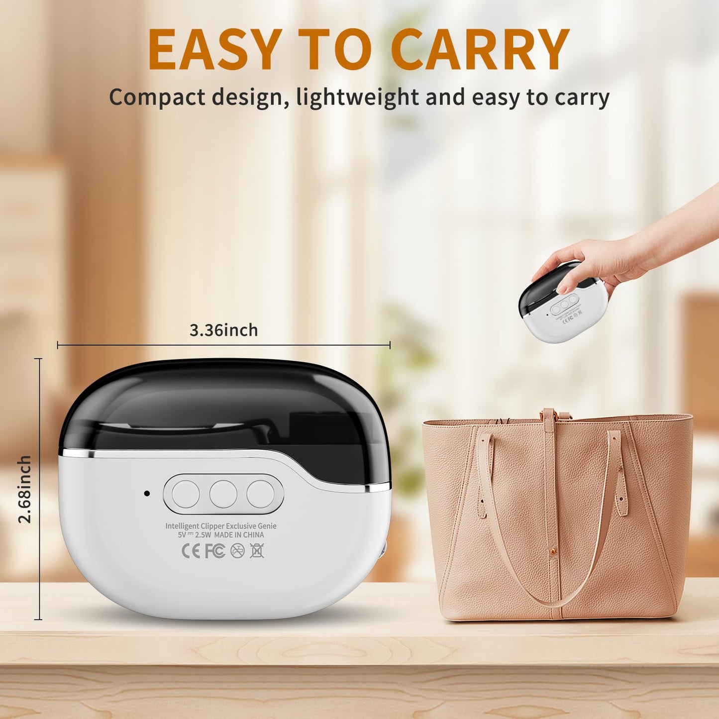 2026 New Electric Nail Clipper for Fingernails & Toenails, 4-in-1 Rechargeable 3-Speed Electric Nail File & Polisher with LED Light, Nail Lamp & Storage, Ideal for Seniors/Adults/Kids for Thick Nails