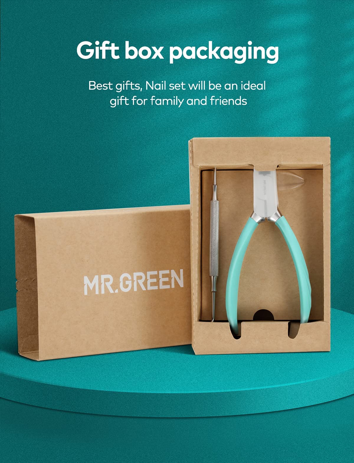 MR.GREEN Nail Clippers for Thick & Ingrown Toenails ,Heavy Duty Professional paronychia Tools with Ingrown Nail File,Stainless Steel Toe nail Clipper with Rubber Handle for Men, Women, Elderly