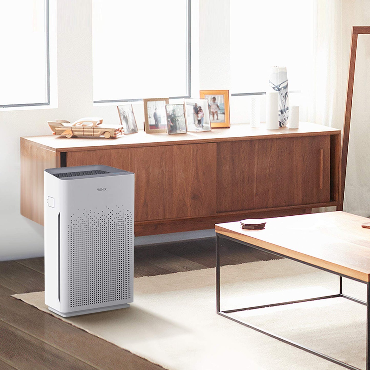 WINIX AM90 Air Purifier for Home Large Room Up to 1740 Ftยฒ in 1 Hr With Air Quality Monitor, True HEPA, Carbon Filter and Auto Mode, Captures Pet Allergies, Smoke, Dust