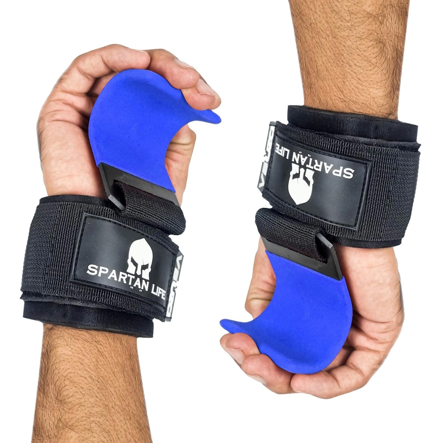 "Victorbudo USA Weight Lifting Hooks (Pair) Heavy Duty Padded Wrist Straps for Deadlifts, Pull Ups, Rows & Shrugs Anti-Rip Nylon Hand Grips for Weightlifting Gym Gloves for Men & Women"