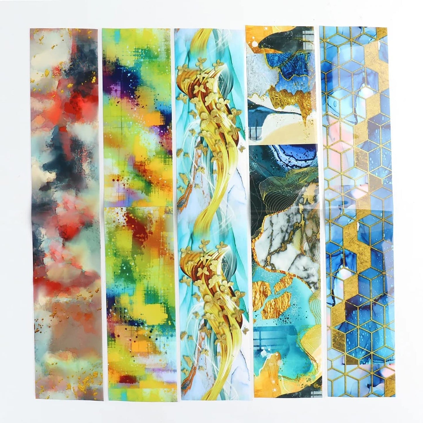Holographic Nail Foil Transfer Stickers, Marbling Polish Sheets, Sky Starry Paper Foils, Flower Supplies for Glue Polish, Women Manicure Film Decorations