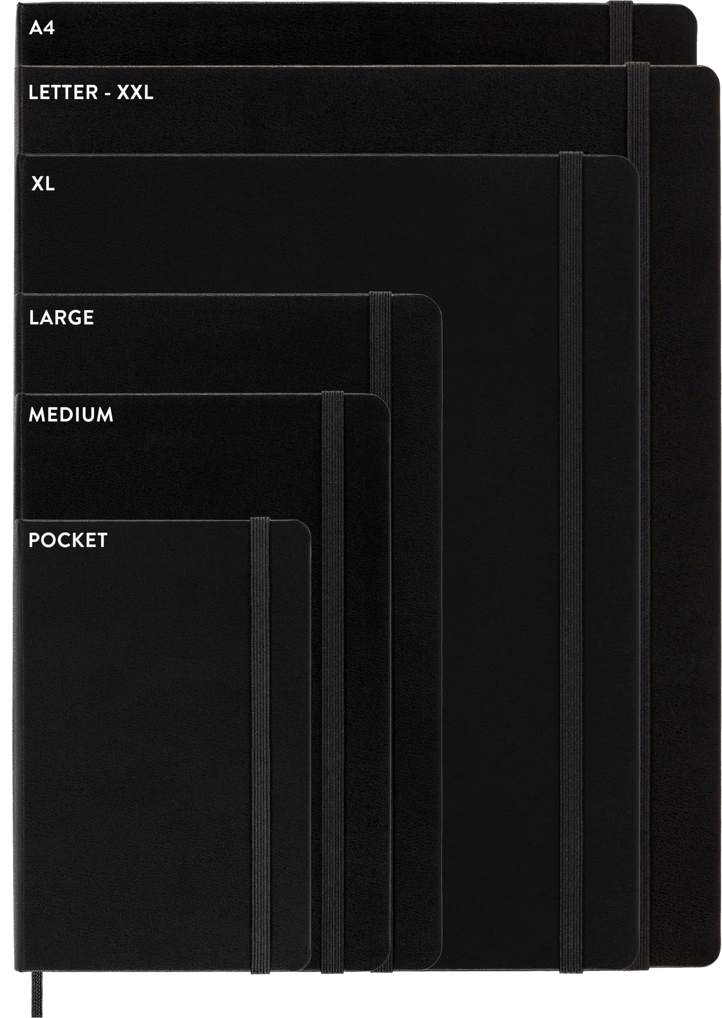 Caderno Clássico, Preto, Capa Dura, Sem Pauta, Tamanho Bolso