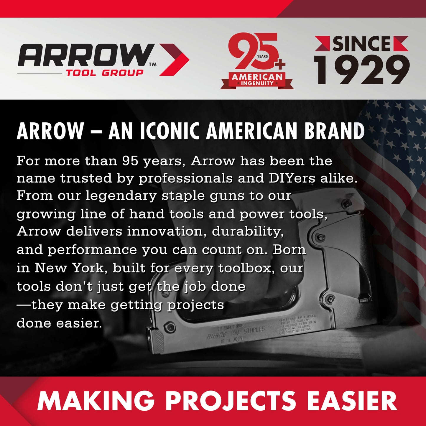 Arrow T55BL Staple Gun Kit, Heavy Duty Manual Stapler with 3750 Pieces T50 1/4", 3/8", 1/2" Staples, Soft Rubber Grip, for Upholstery Professional Projects