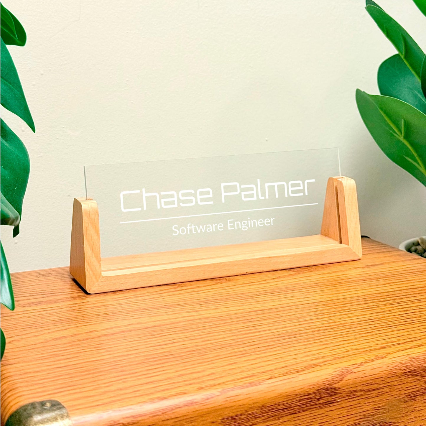 Personalized Office LED Stand Name Plate - Office Desk Name Sign Custom Business Decor for Office Coworkers Employees Corporate Gift Office Decor, Valentines Day