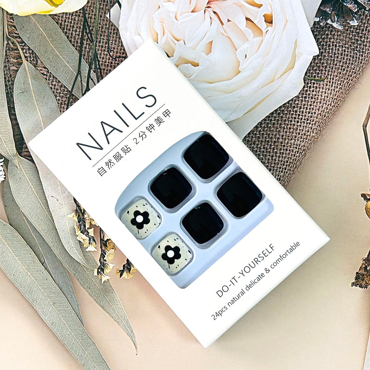 FIEONCIY Press on Toenails with Designs Acrylic Fake Nails for Toe Artificial False Nails with Charms Press on Toe Nails for Spring Summer Stick on Toenails for Women Girls(WSJ2539)