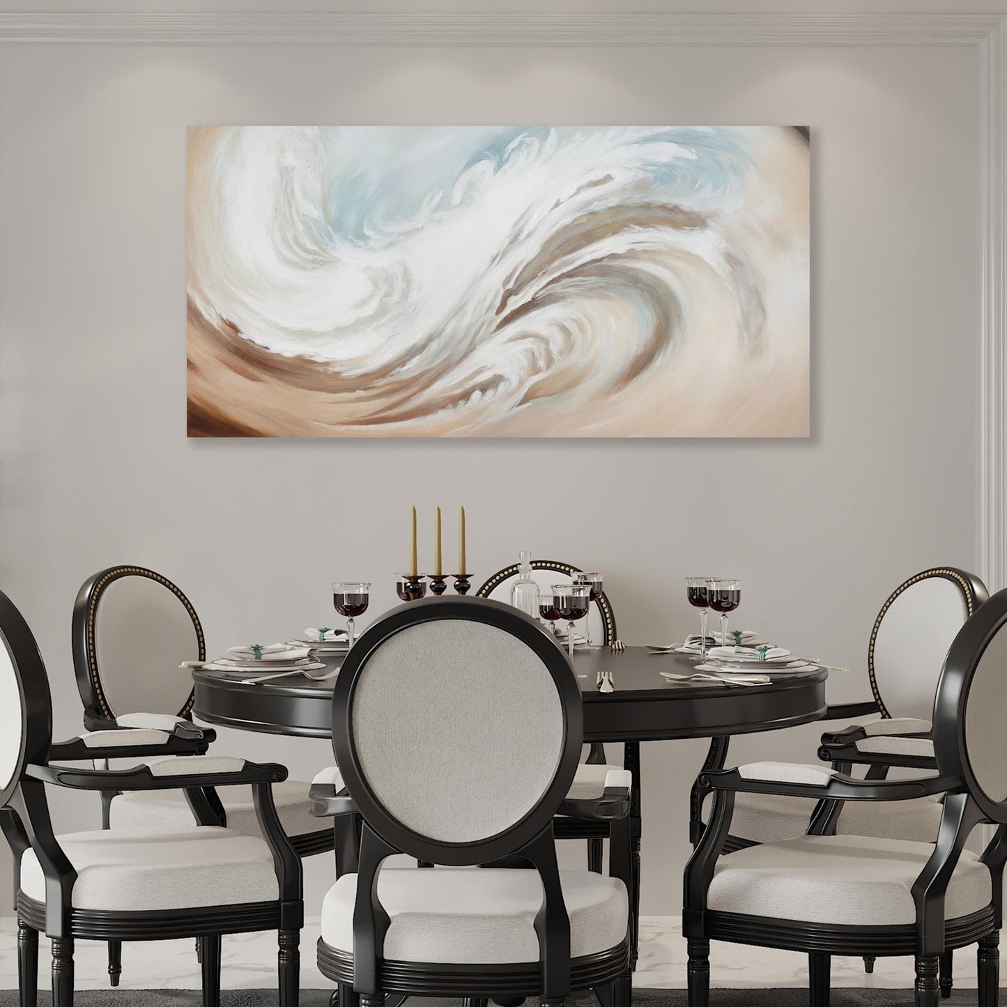 Abstract Wall Art Canvas Wall Paintings Modern Beige Wall Decor Aesthetic Room Decor Wall Art Framed Artwork for Living Room Bedroom Dining Room Home Office Decor 20"x40"