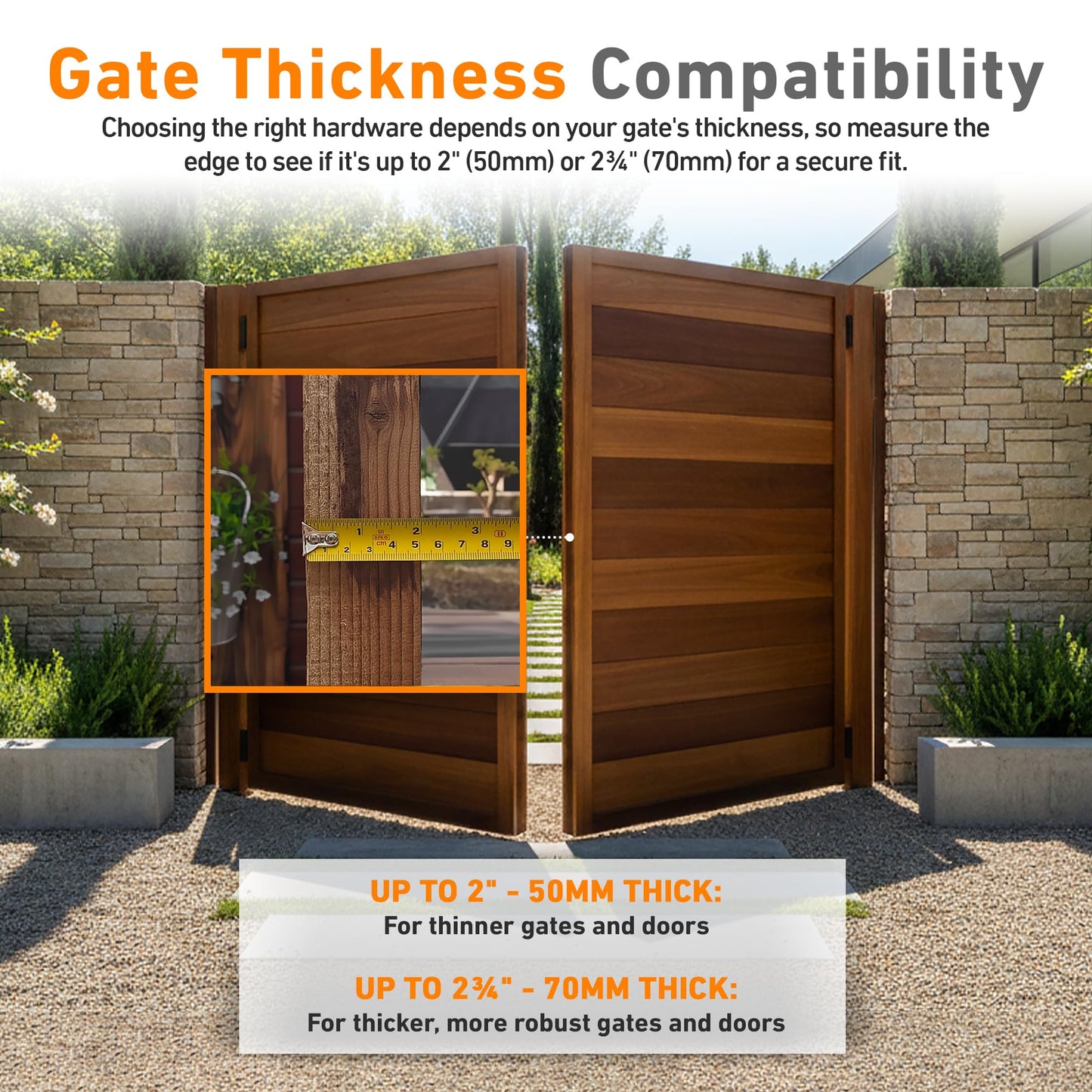 GateMate Long Throw Gate Lock, Euro Profile Keyed Both Sides Gate Lock for Sheds, Gates & Garage Doors, 316 Stainless Steel, for Wooden Gates & Doors Up to 2” Thick, Black, 5 Keys