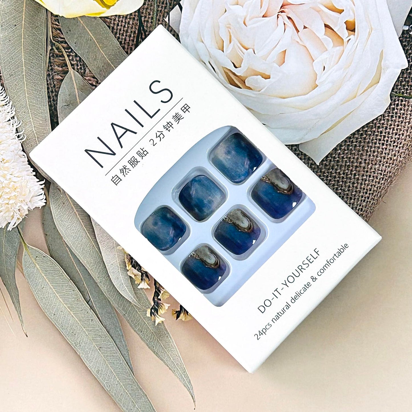 FIEONCIY Press on Toenails with Designs Acrylic Fake Nails for Toe Artificial False Nails with Charms Press on Toe Nails for Spring Summer Stick on Toenails for Women Girls(WSJ2541)
